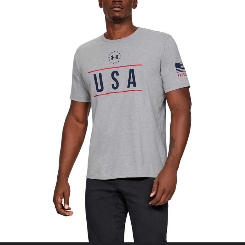 👉🏼NWOT👈🏼 Men’s Under Armour American Freedom Heatgear Tee Size:XXL